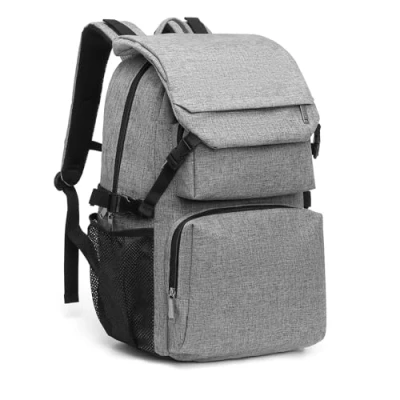 Image of Kono Travel Backpack 25L Large School Bag 15.6 Inch Laptop Rucksack Waterproof Lightweight Carry ons for Hiking Camping Picnics Holiday with Multiple Pockets (Grey)