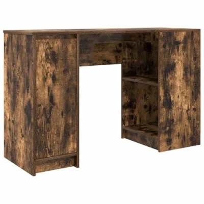 Image of vidaXL Desk Smoked Oak 120x42x76 cm Engineered Wood