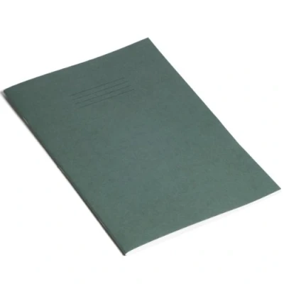 Image of Rhino A4 Exercise Books, 64 Page / 8mm Lined with Margin Paper Notebook, 10 Pack, Office &amp; School Stationery Supplies, Dark Green