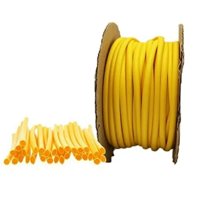 Image of UMTMedia® 6 Metres Yellow 8mm Heat Shrink 2:1 Tube Tubing Sleeve Sleeving.