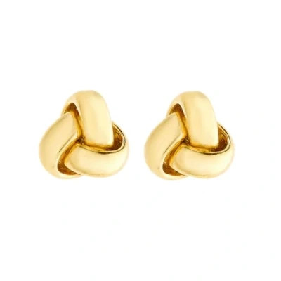 Image of Carissima Gold Women&#039;s 18 ct Yellow 7 mm Triple Knot Stud Earrings