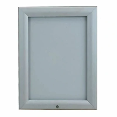 Image of 1 X A4 Aluminium Silver Lockable Outdoor Snap Frames/Poster Holder SIZE