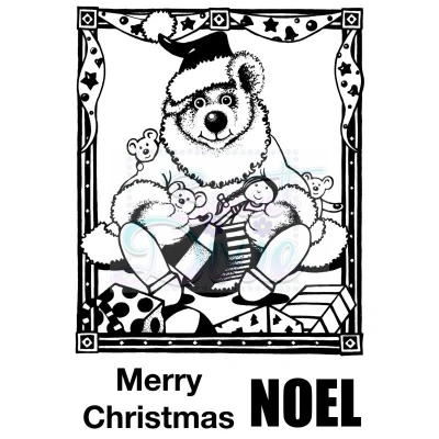 Image of Sweet Dixie Christmas Teddy Clear Stamp Set, Transparent