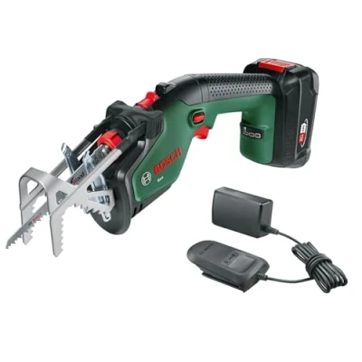 Image of Bosch Home and Garden Cordless Saw Keo (1 Battery 2.0 Ah, 18 Volt System, Cutting Diameter 80 mm, with Swiss Precision Blade Wood Included, in Carton Packaging)
