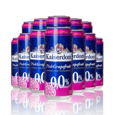 Image of Kaiserdom Pink Grapefruit 0.0% German Alcohol Free Weissbier 500ml Cans 12 Pack