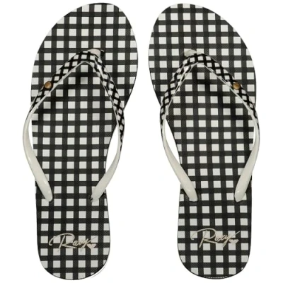 Image of Roxy Women&#039;s Portofino Iii Sandal, Black White Checker, 6 UK