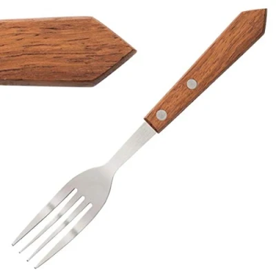 Image of Olympia Steak Forks Wooden Handle (12 pack)