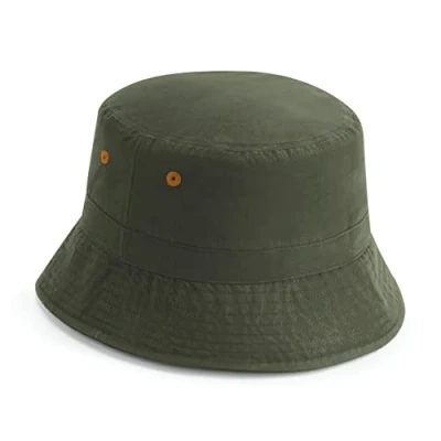 Image of Beechfield B84R Recycled Polyester Bucket Hat Olive Green L/XL