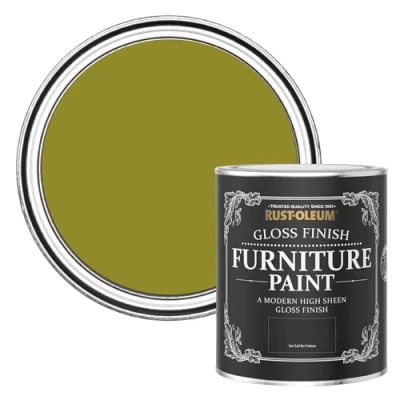Image of Rust Oleum Green Furniture Paint in Gloss Finish Pickled Olive 750ml