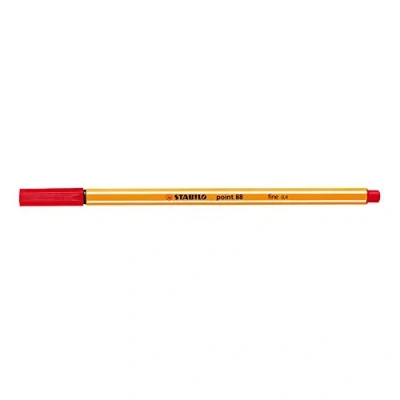Image of STABILO POINT 88 FINELINER PIGMENT LINER 88/040 (SINGLE PEN) FLUORESCENT RED