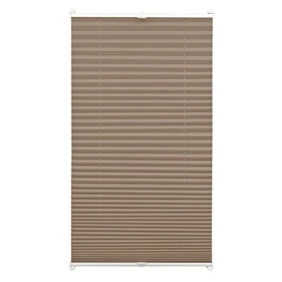 Image of Deco Company Pleated Blind, Polyester Taupe, 50 x 130 cm