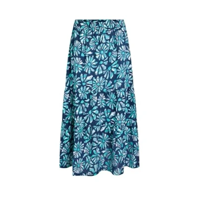 Image of Weird Fish Harini Double Printed MIDI Aline skirt, Women&#039;s, Size: 42, Aqua marine