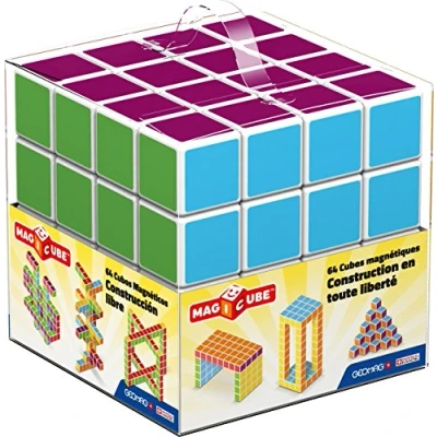 Image of Geomag Magicube 129 Magnetic cubes, Multicoloured, 64 Piece Set