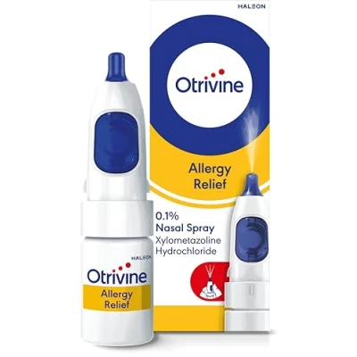 Image of Otrivine Decongestant Nasal Spray, Nose Spray for Allergy &amp; Blocked Relief, 10ml