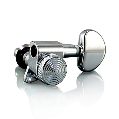 Image of VANSON Tuners/Machine Heads V03SP Chrome LOCKING 3 a side 19:1 Gear Ratio for Les Paul, SG, ES, PRS, Schecter, Ibanez (Chrome)