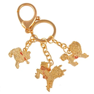 Image of Feng Shui Three Celestial Guardians W Sword, Lasso,hook Key Ring Keychain Free Mxsabrina Red String Bracelet W1131