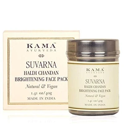 Image of Kama Ayurveda Suvarna Haldi Chandan Brightening Face Pack, 40g