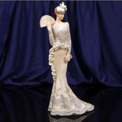 Image of Juliana Lady Figurine Ornament In Silver Dress Bolero Collection 34.5cm Tall