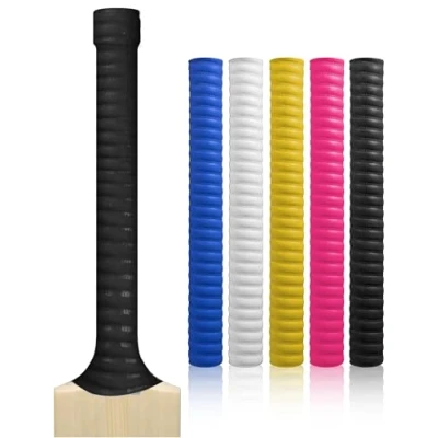 Image of ND Sports Cricket Bat Grips Premium Rubber Grip Tape for Maximum Hold &amp; Shock Absorption 4 Styles Multi Color Pack of 1 Durable (Coil, 5)