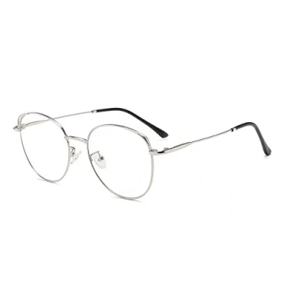Image of Dollger Blue Light Filter Glasses Anti Computer Cat Eye No Prescription Metal Frame Pc Gaming Bluelight Uv Blocking Ladies Silver