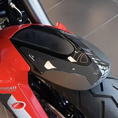 Image of Resin Bike Motorcycle 3D Stickers Compatible with Ducati Multistrada V4 2021. Front Mudguard Protection from Bumps and Scratches. Gadget Moto