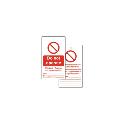 Image of Matlock Lockout Tags Do Not Operate, Pack of 10