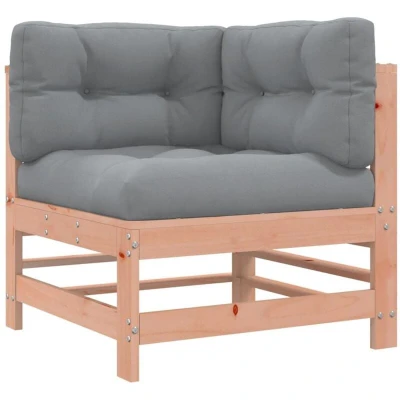Image of vidaXL Corner Sofa with Cushions Solid Wood Douglas