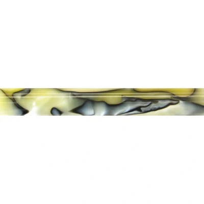 Image of CHARNWOOD Woodturning AR10 Acrylic Pen Blanks Yellow with Black Swirl