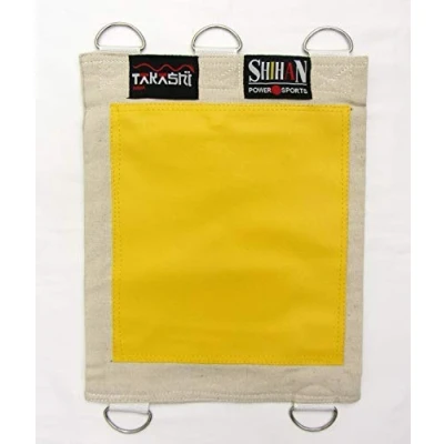 Image of 1 Sections Rexion (YELLOW) Rezā LEATHER Wing Chun Canvas Wall Striking Bag