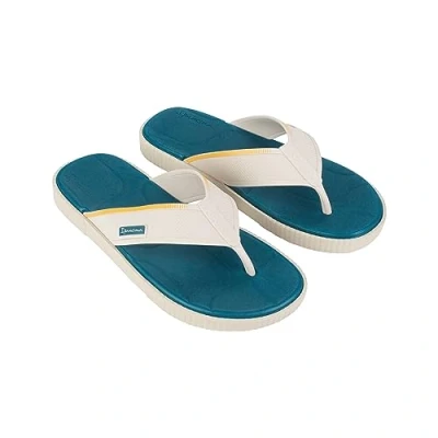 Image of Ipanema Men&#039;s Vintage Ad Flip Flop, Beige Blue, 8 UK
