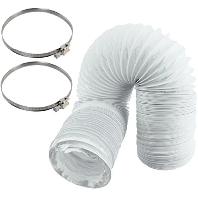Image of SPARES2GO Extra Long Vent Hose &amp; Screw Clips Kit for LAMONA Tumble Dryer (6 Metre, 100mm Diameter)
