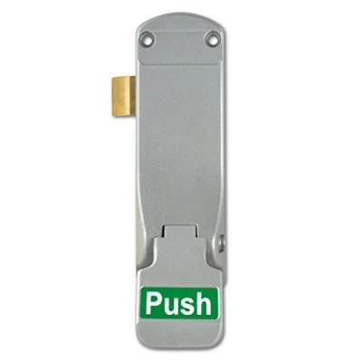 Image of Exidor 297 Emergency Fire Exit Push Pad Panic Latch for Single Door (Silver)