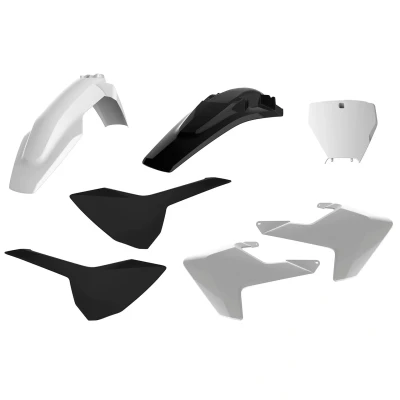 Image of Polisport Husqvarna Plastic Kit TC FC 2016 2018 250 2017 18, White / Black Motocross4u