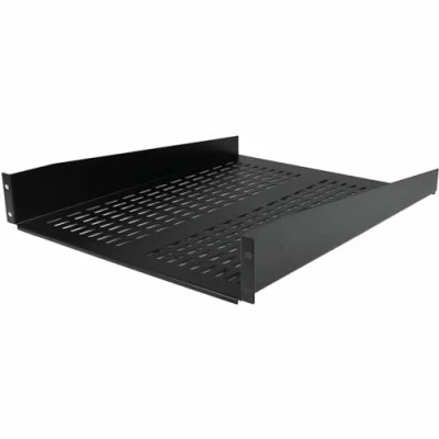 Image of StarTech.com 2U Server Rack Shelf Universal Vented Mount Cantilever Tray for 19&quot; Network Equipment &amp; Cabinet Heavy Duty Steel Weight Capacity 50lb/23kg 22&quot; Deep (CABSHELF22V)