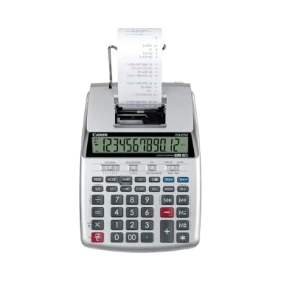 Image of Canon P23 DTSC II printing calculator Handheld 12 digit, 2 colour with, professional business functions.