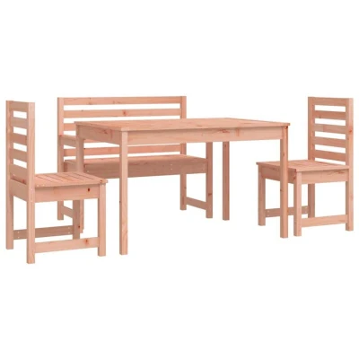 Image of 4 Piece Garden Dining Set Solid Wood Douglas Vidaxl