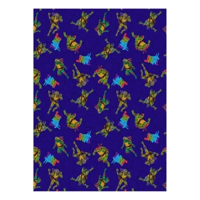 Image of TEENAGE MUTANT NINJA Turtles TMNT Fleece Blanket 100 x 150 cm Soft Polyester Throw Featuring All 4 Warm &amp; Cozy, Great Gift for Fans, Machine Washable
