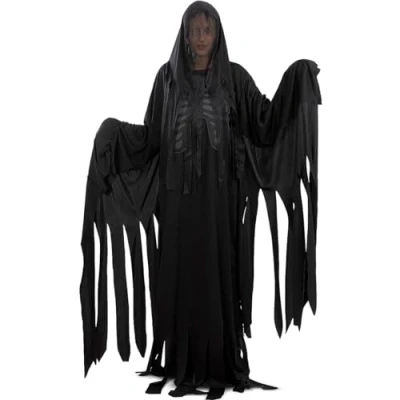 Image of Funidelia Dementor Costume Harry Potter for man Wizards, Hogwarts Costumes adults, accessory fancy dress &amp; props Halloween, carnival parties One Size Black