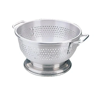 Image of Vogue 12840 Colander 12In Strainer Kitchen Cooking Heavy Duty Aluminium Handles