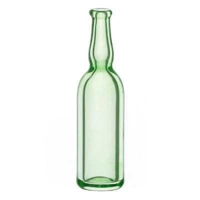 Image of MyTinyWorld Dolls House Miniature Handmade Green Glass Bottle