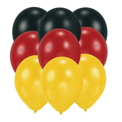 Image of Toyland® Pack of 12 inch Latex Germany Balloons German Flag Cricket World Cup