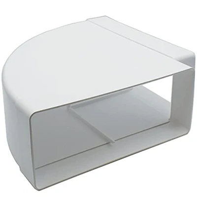 Image of Kair 90 Degree Horizontal Elbow Bend 220mm x 90mm 9 4 inch Rectangular Plastic Ducting Adaptor