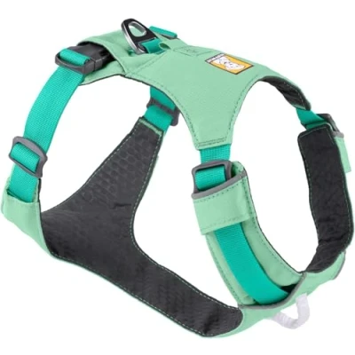 Image of RUFFWEAR Hi &amp; Light Dog Harness, No Pull Harness for Dogs Small, Medium Large XL. Fully Adjustable Lightweight Harnesses with Aluminium Lead Attachment Portal ID Bag, Sage Green (XXXS, 23 33cm)