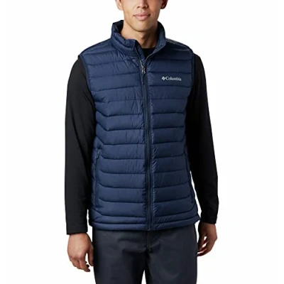 Image of Columbia Men&#039;s Powder Lite Vest, Puffer Vest Body Warmer, Collegiate Navy, Size S