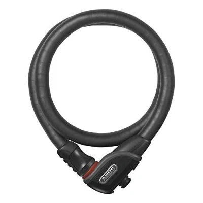 Image of ABUS armoured cable lock steel O Flex Phantom 8960 with magnetic TexFL holder made of armour sleeves security level 6 110 cm, black