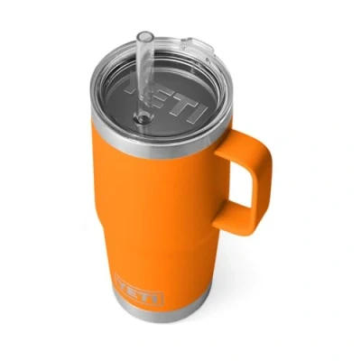 Image of YETI Rambler Straw Mug, Stainless Steel Vacuum Insulated Mug with Stronghold Lid, King Crab, 25 oz (739 ml)
