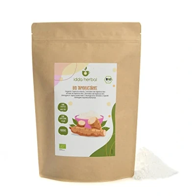 Image of Organic Tapioca Starch (1kg, 2.2lb), Ground Tapioca, Powder from Controlled Cultivation, 100% Natural and Pure, Vegan