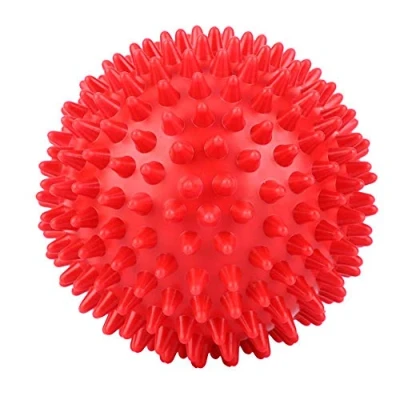 Image of Massage Ball, Durable Plastic Roller Body Spiky Balls Fitness Finger Relax Tool for You to and Your Muscle(Red 7.5cm)