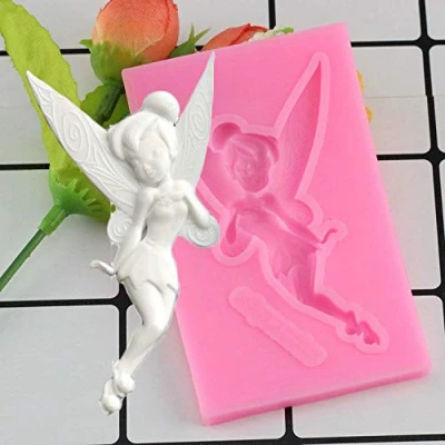 Image of ausuky 3D Fairy Silicone Mold Gumpaste Chocolate Clay Candy Mould Fondant Cake Decor DIY Tool