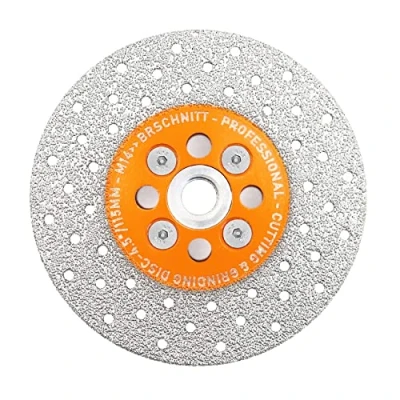 Image of Diamond Granite Cutting Wheel,BRSCHNITT 115mm Vacuum Brazed Angle Grinder Blade with M14 Flange for Grinding Beveling Shaping Rounding Granite,Porcelain,Tile,Stone,Marble,Quartz